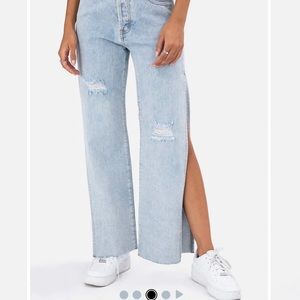 NWOT Adika high slit jeans